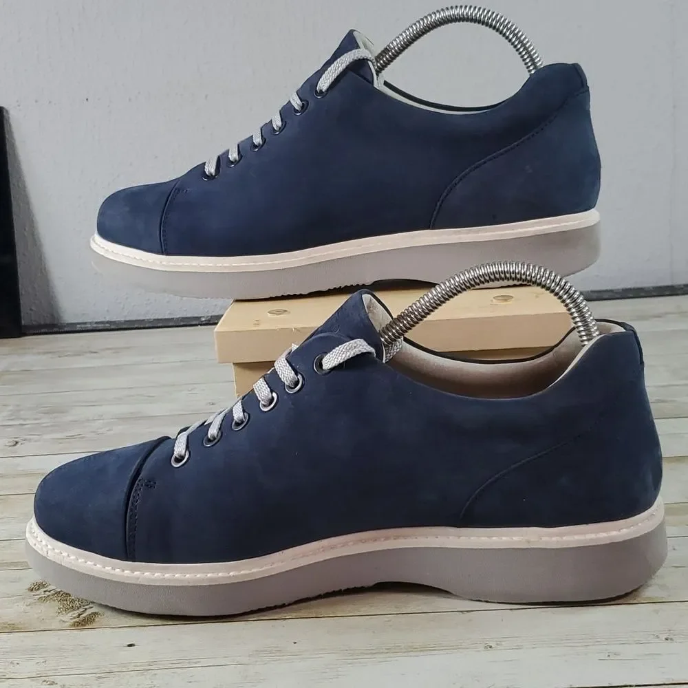 Samuel Hubbard 9 Fast Navy Womens Casual‎ Walking Shoes Sneaker Nubuck Leather